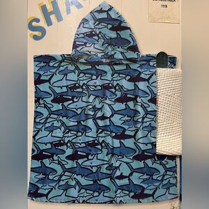 Shark Hooded Kids Swim Coverup Beach Terry